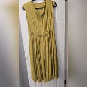 BGN Sleeveless Button-Front Maxi Dress in Mustard Size 36 (Eur) 100% Viscose